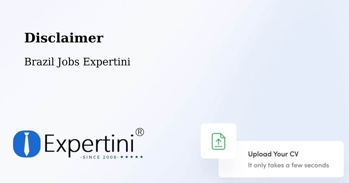 Disclaimer – Itaperuna - Brazil Jobs Expertini